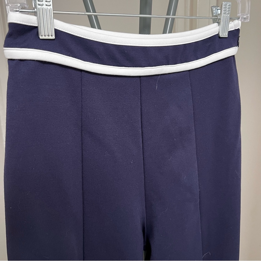 STAUD Navy Pants with White Waistband - Picture 2 of 4